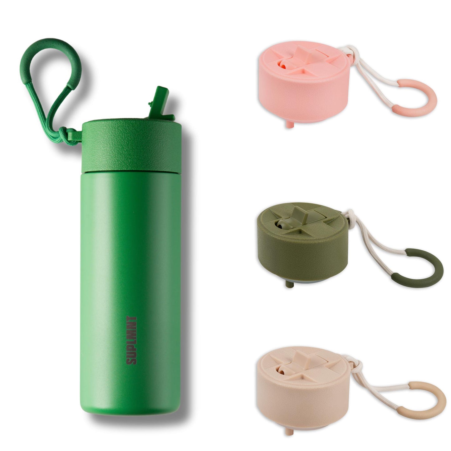 3-in-1 COMBO | 24 OZ WATER BOTTLE — 3 STRAW LIDS