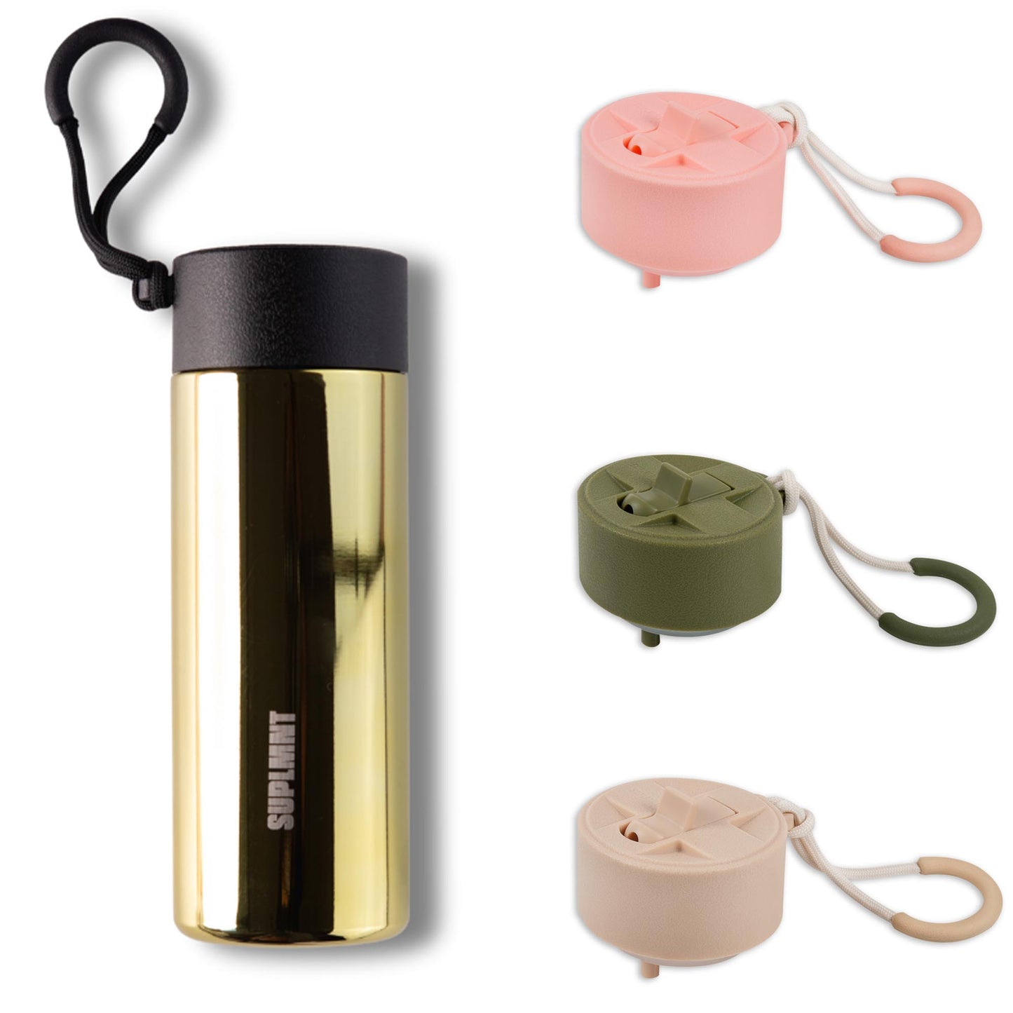 3-in-1 COMBO | 24 OZ WATER BOTTLE CLASSIC LID & 3 STRAW LIDS