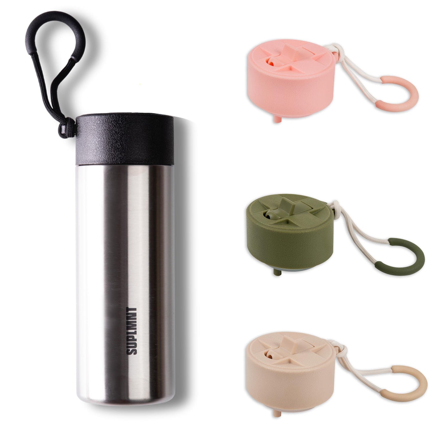 3-in-1 COMBO | 24 OZ WATER BOTTLE CLASSIC LID & 3 STRAW LIDS