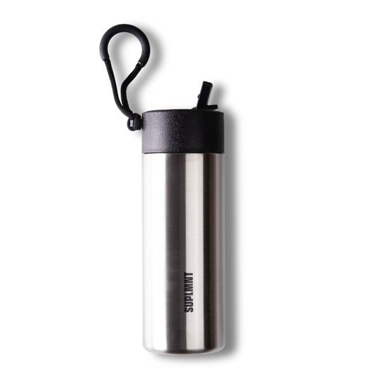 SUPLMNT 24 Oz Insulated Water Bottle With Straw Lid | Stainless Steel