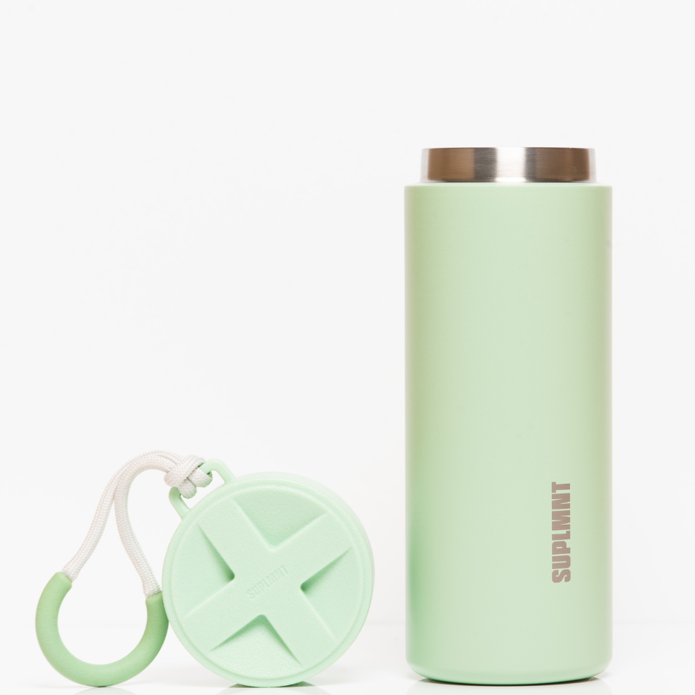 SUPLMNT 24 Oz Insulated Water Bottle With Classic Lid | Mint