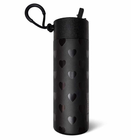 BLACK HEART 24OZ BOTTLE WITH STRAW LID