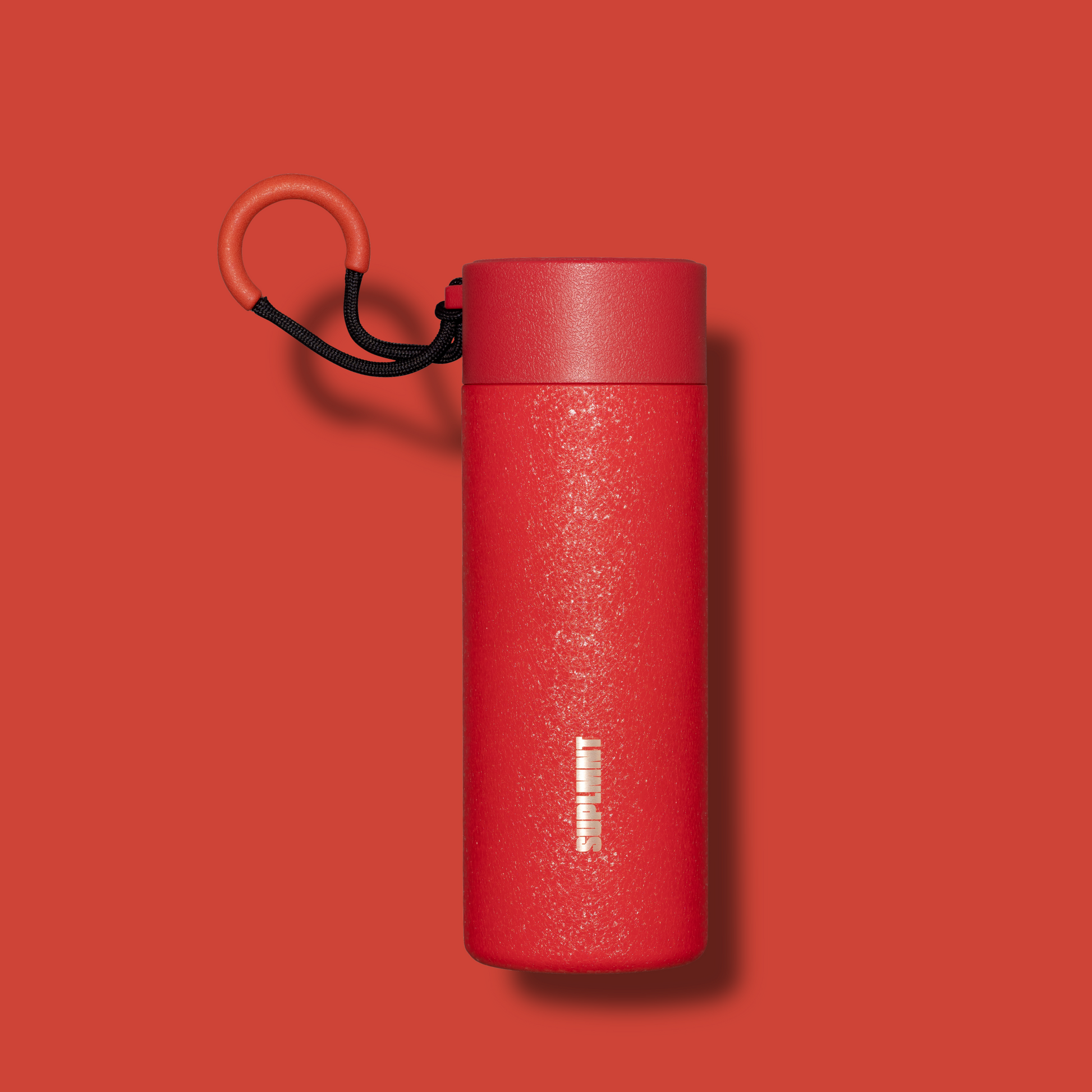 SUPLMNT's 24 OZ Water Bottle with Red Cracked Ice Texture